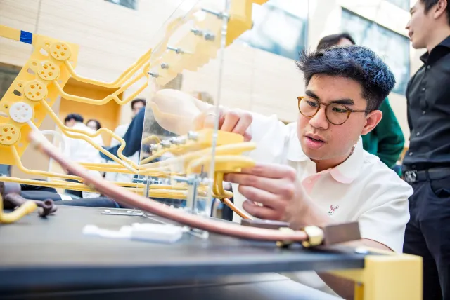 Student working on their project
