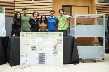Students taking a group photo at the Design Innovation Day