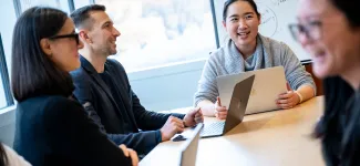 A group of people chatting in the meeting