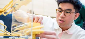 Student working on their project